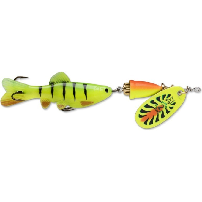 Блесна вращающаяся BLUE FOX Vibrax Chaser 8 г с силиконовой рыбкой, FT (BFVCH2-FT)